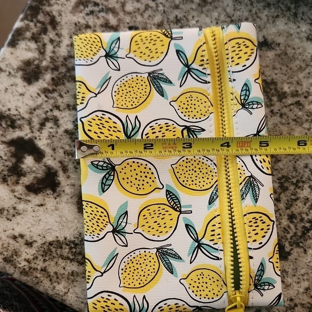 Ipsy Lemon Makeup Bag small bag and mosso bag